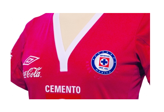 playera cruz azul mujer rosa