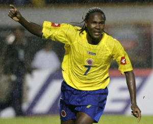 Hugo Rodallega, de la seleccion de Colom