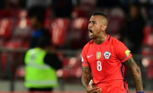 Arturo Vidal con Chile