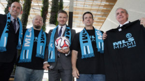 Beckham con sus socios