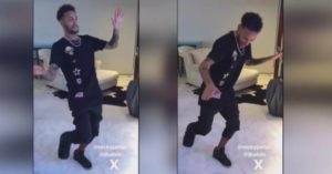 baile de neymar en una pierna